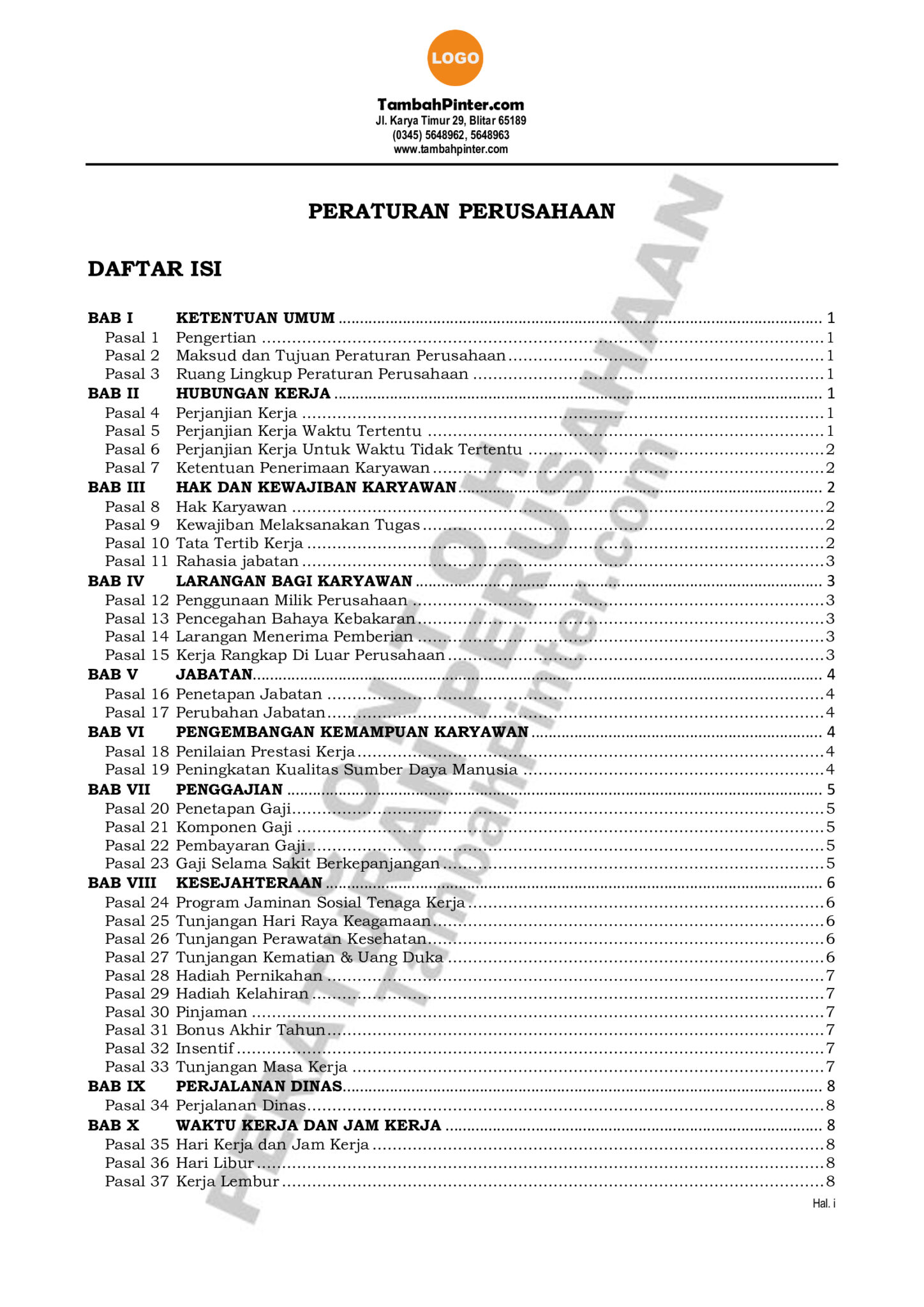 Contoh Peraturan Perusahaan Serta Cara Membuatnya - Tambah Pinter