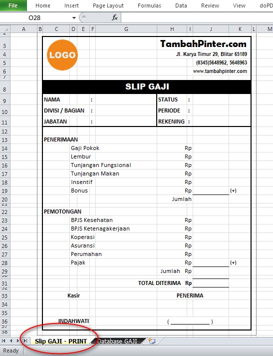 Contoh Slip Gaji Buatan Sendiri / Cara Membuat Slip Gaji Di Word Dan ...