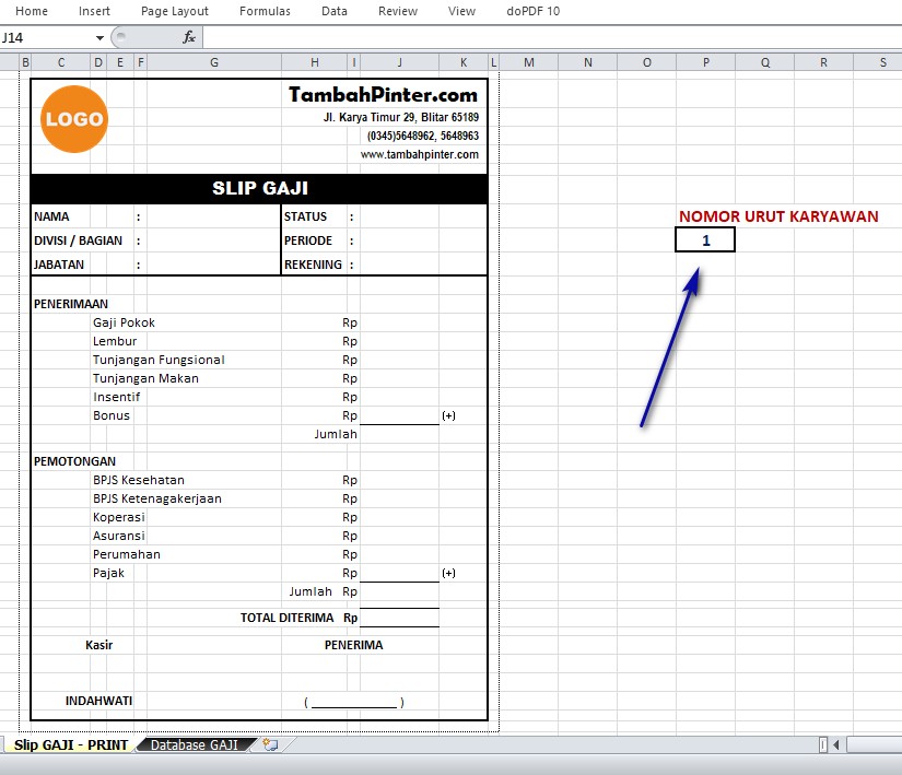 Cara Membuat Daftar Gaji Karyawan Dan Slip Dengan Excel – Hongkoong