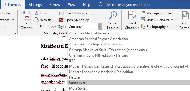 Cara Menggunakan Mendeley Untuk Referensi Di Microsoft Word Menambahkan ...