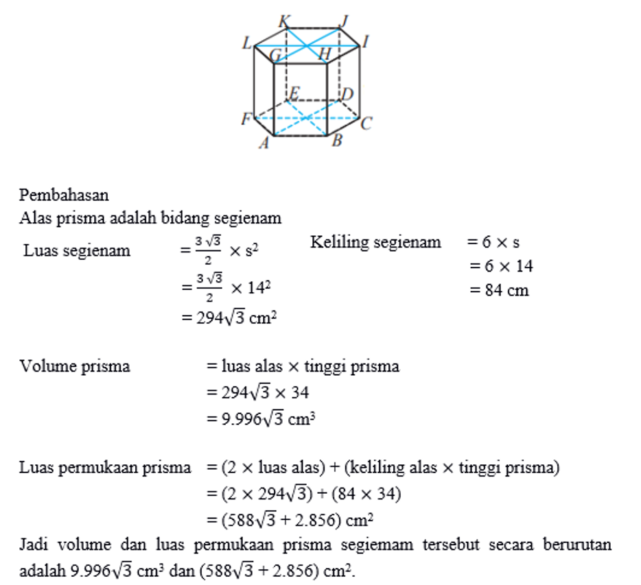 Soal Dan Pembahasan Bangun Ruang Sisi Datar Kubus Dan Balok Matematika ...